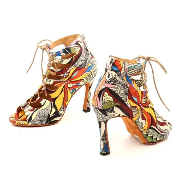 Ladies High Heel Latin Dance Shoes Yellow - Shop at LoveMi