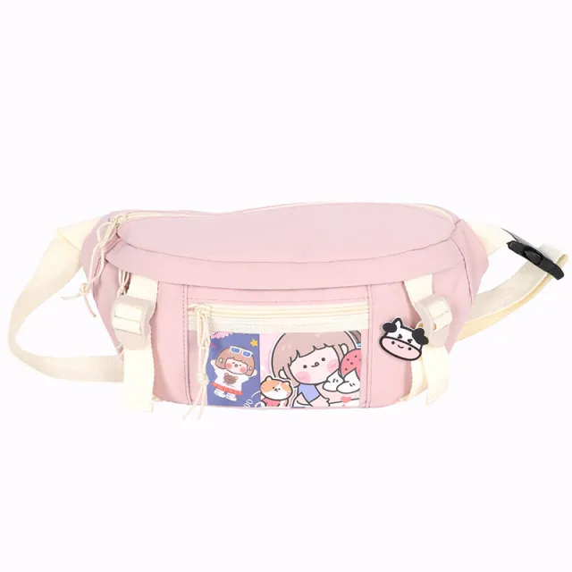 Cute Cartoon Girl Student Transparent Messenger Bag Transparent - Shop at LoveMi