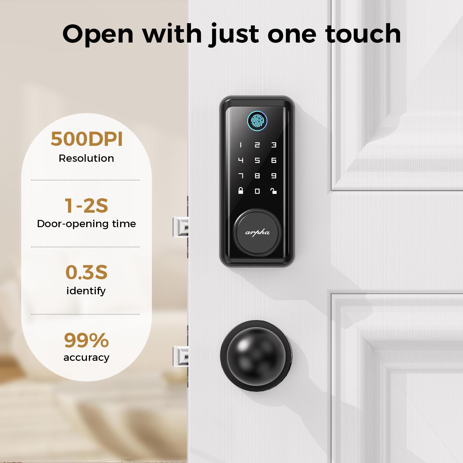 Keyless Entry Door Lock With Handle App-Controlled Front Door Lock Set With Keypad  Auto-Lock & One-Touch Locking  Anti-Peep Code Feature  Easy Installation image 23