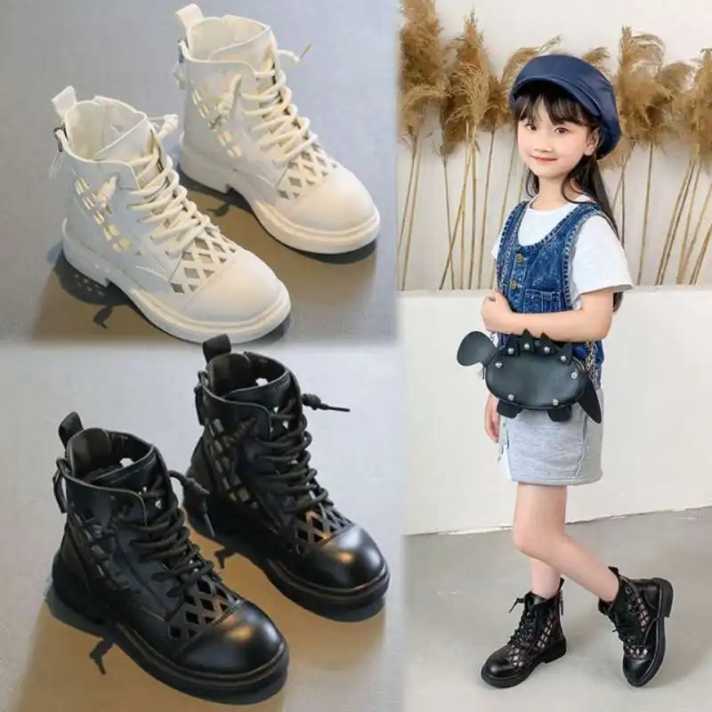 Children's Short Boots Thin Net Hollow