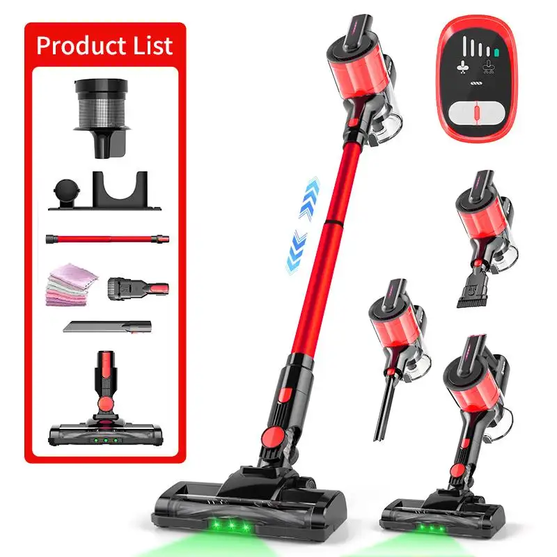 Red Cordless Lightweight Handheld Vacuum Cleaner