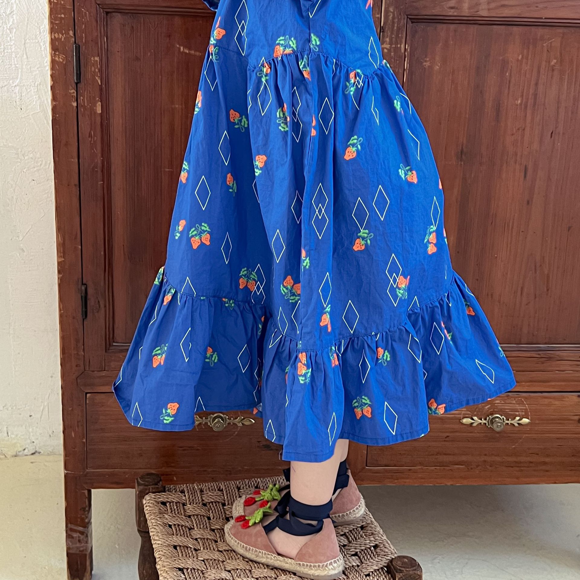 Children's Cotton Short Sleeve Cherry Dress