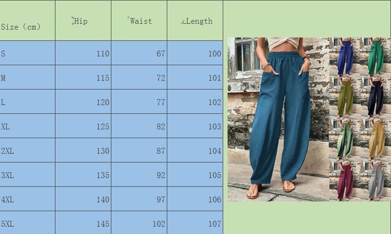 Title 1, Womens Solid Color Casual Elastic Pants with P...