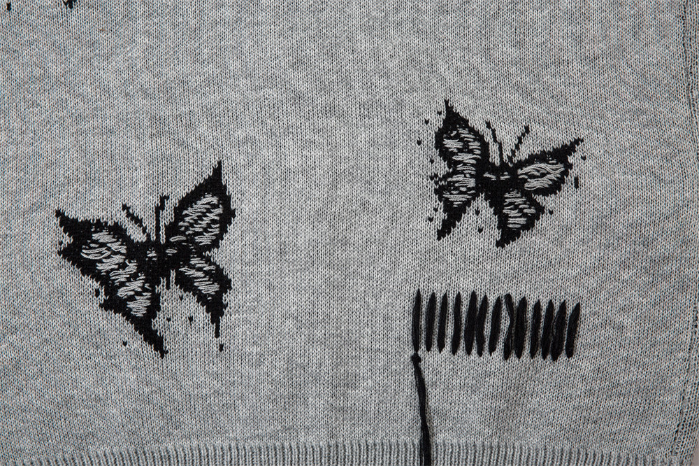 Title 4, Trendy Design Butterfly Jacquard Cardigan Sweat...