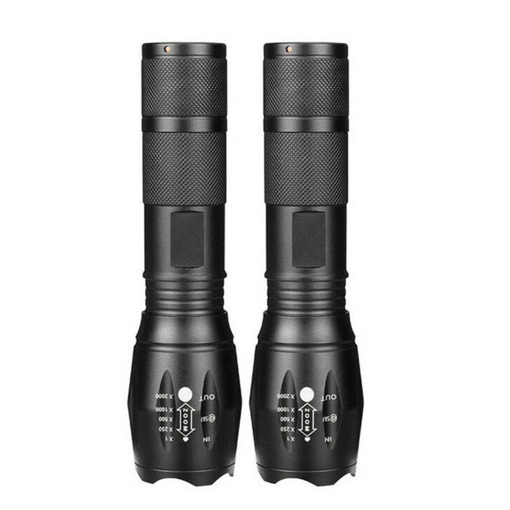 LED Flashlight Zoom Torch USB Rechargeable Super Bright Camping Lamp Work Light