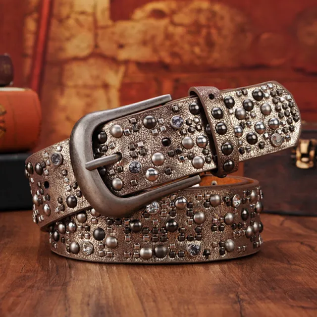 New Style Rivet Women's Ethnic Retro Belt Gold - Shop at LoveMi
