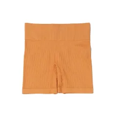 Pure Color Yoga Shorts Plus High-stretch Fitness Pants - Yellow - View 1