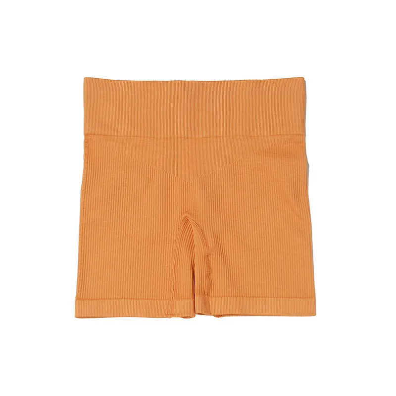 Pure Color Yoga Shorts Plus High-stretch Fitness Pants - Yellow