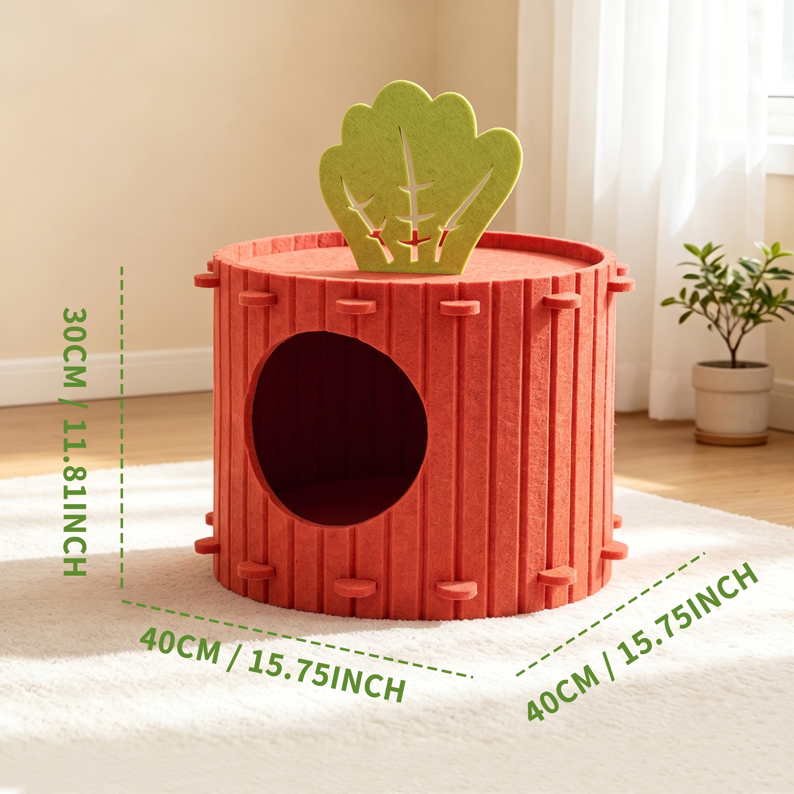 Only Self Pickup---Felt Radish Pet House — foto 4
