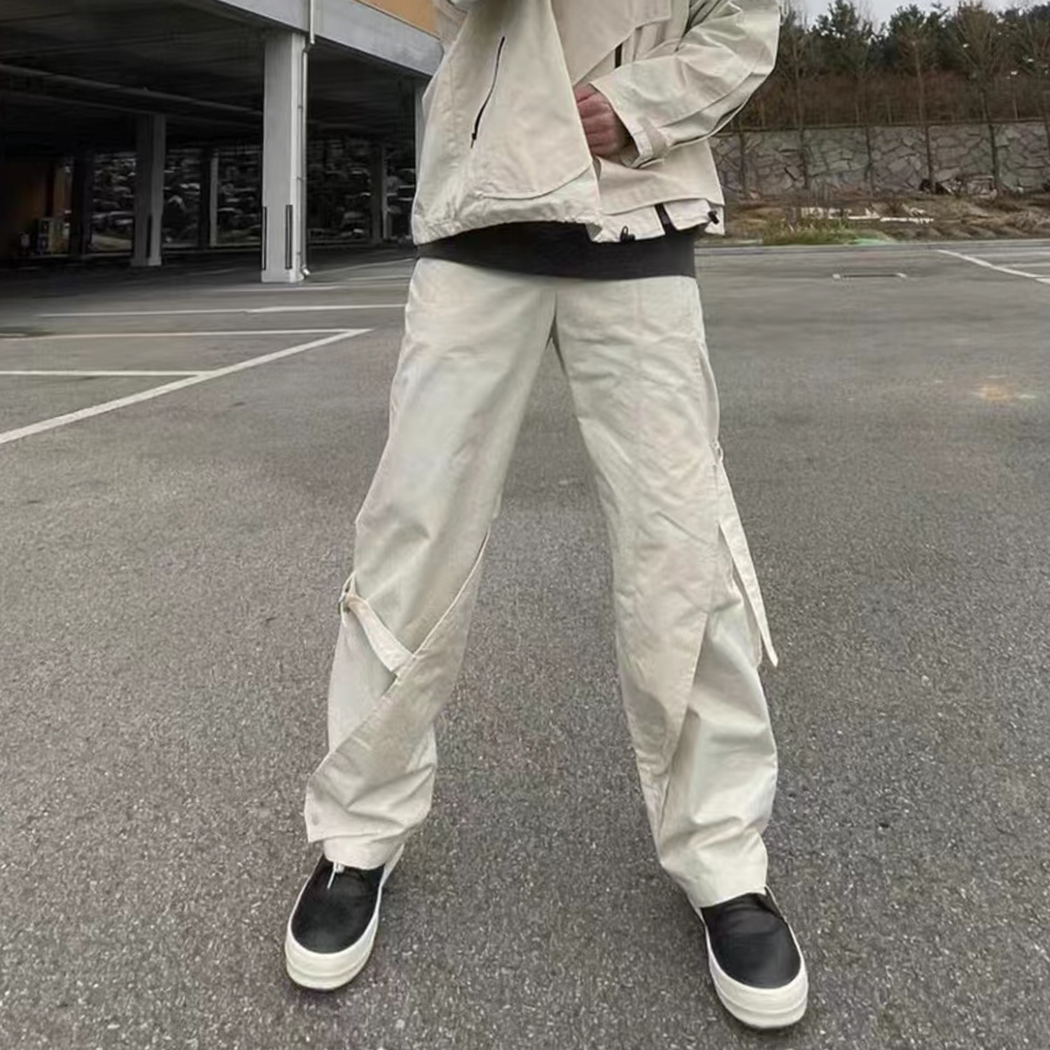 Multi-layer Deconstruction Bandage Overalls