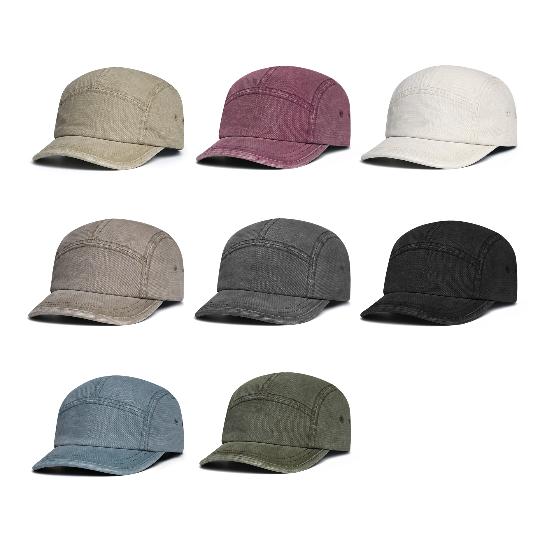 Fashionable And Simple Light Board Water-washed Distressed Baseball Cap With Short Brim, Five-piece Construction, Workwear Style Hat For Outdoor And Daily Casual Wear
