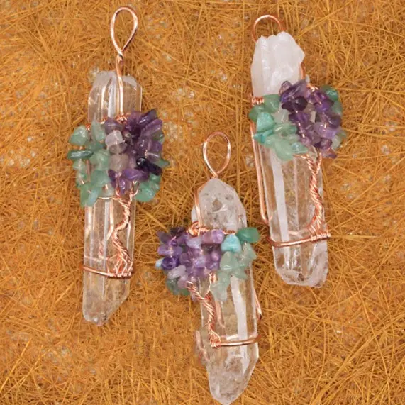 Origin White Crystal Pendant Rough Stone