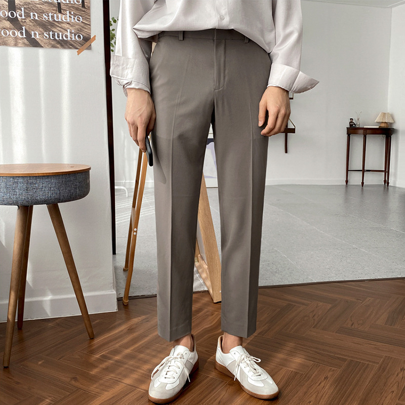 Title 7, Calça casual coreana slim de nove pontos