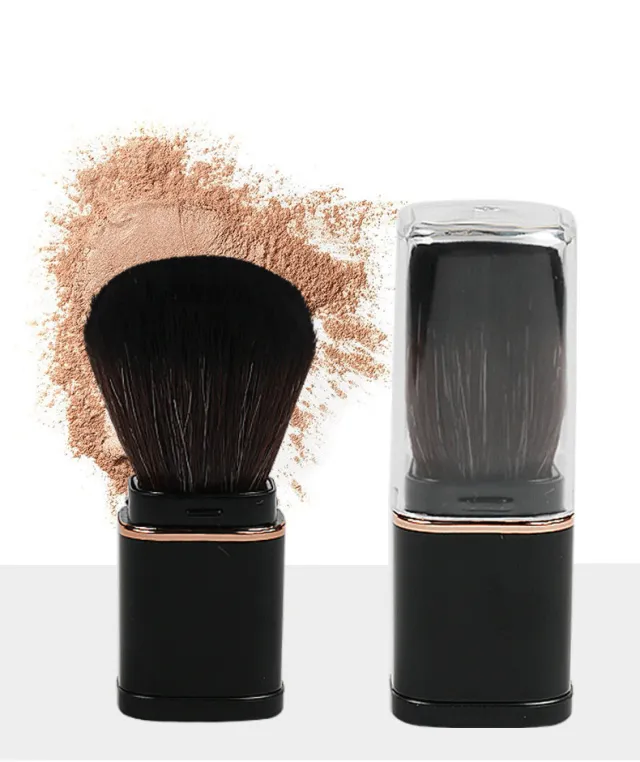New Single Head Portable Retractable Makeup Brush Beauty Makeup Tools Black - Shop at LoveMi