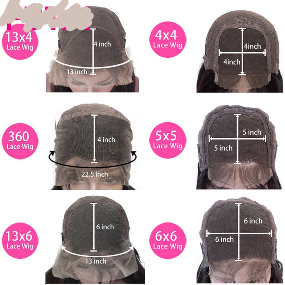 Real Human Hair Lace Wig Set Straight Hair Black Medium Length - Image 3