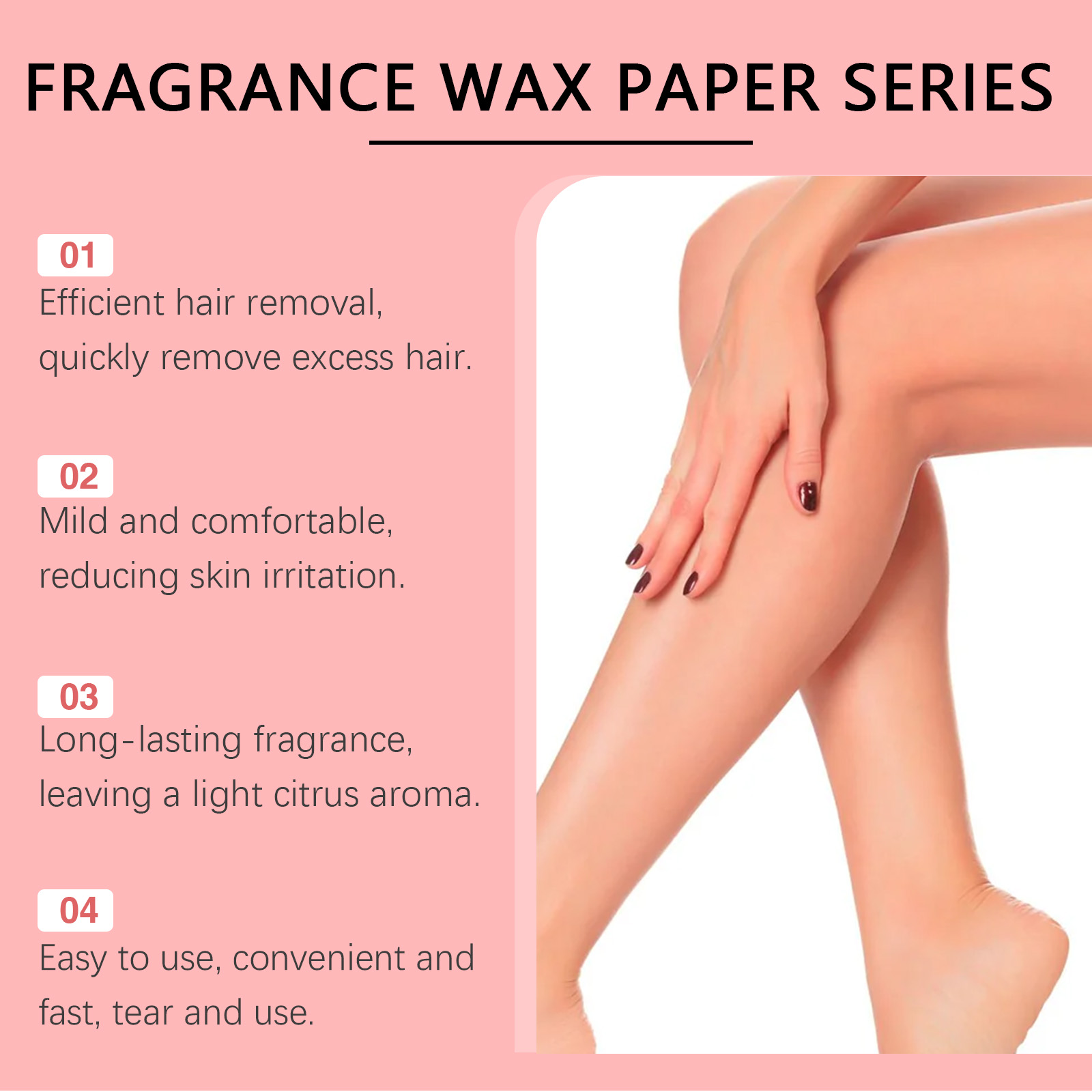 Citrus Scented Hair Removal Wax Paper 30pcs 1 Box — foto 3