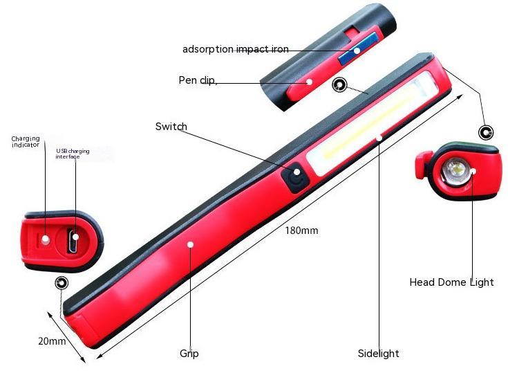 Title 1, Multifunctional Working Charging Pen Lamp