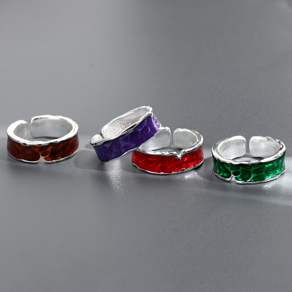 Design Red Gel Drop Opening Adjustable Simple Ring