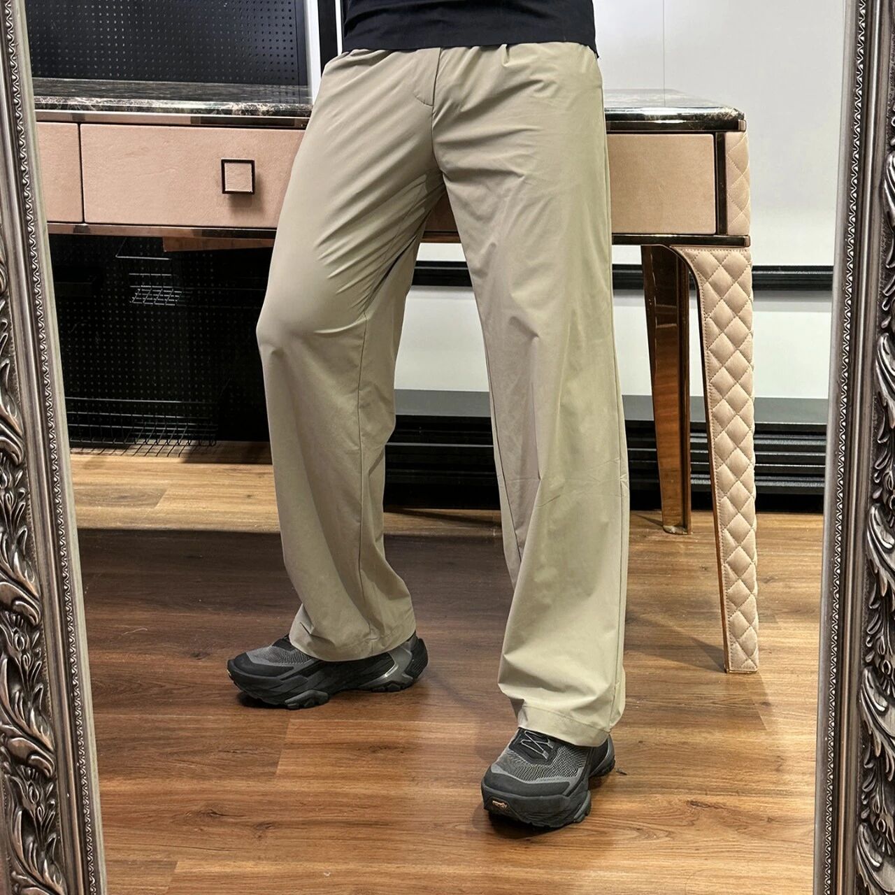 Men Straight Leg Casual Pants High Elastic Quick Dry Breathable Functional Trousers Anti-Wrinkle Multi-Pocket Work Commuting Outdoor Hiking Travel Pants product image
