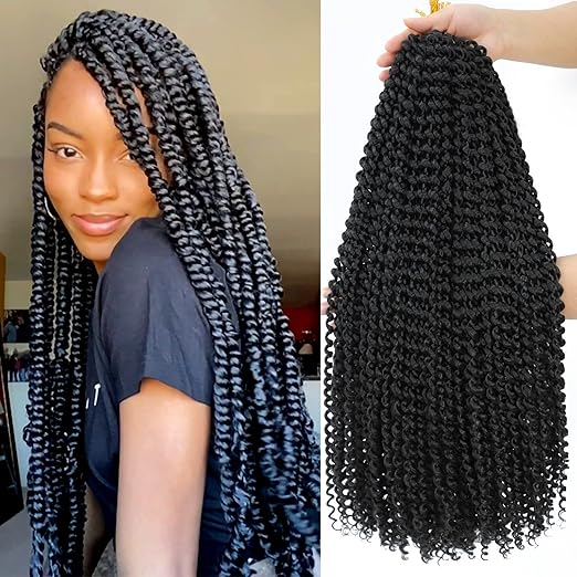 Water Wave Crochet Braiding Hair LongBohemian Curly Style Suitable For... 9