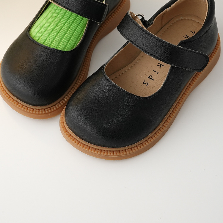 All-match Children's Neutral Leather Shoes - 24