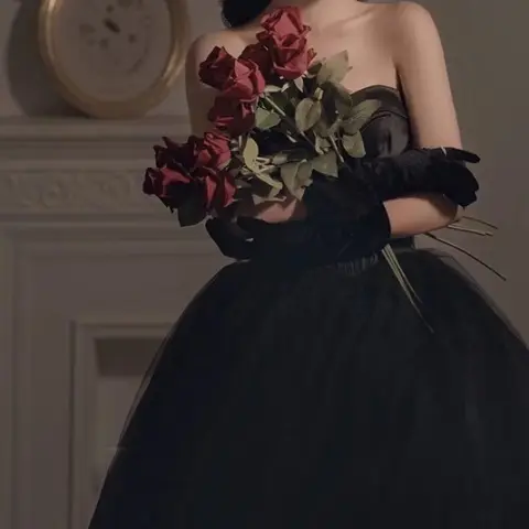 Black Evening Dress Can Wear Birthday Host Light Luxury