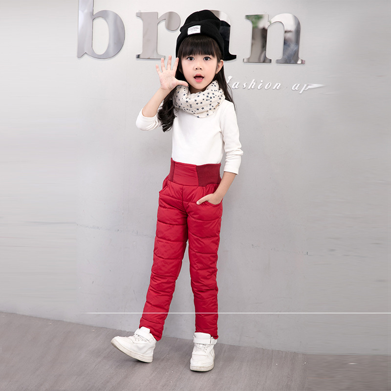 Children's High-waisted Warm Cotton Trousers - Image 4