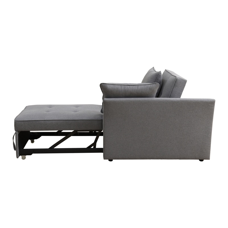 Pickup Only--Deep Grey Sackcloth Living Room Sofabed