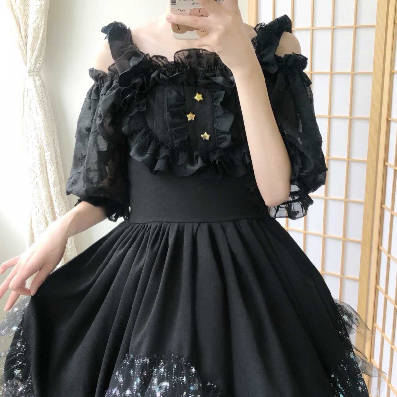 White Angel Jsk Fairytale Lolita  Vintage Kawaii Girls Gothic Lace Wedding Gown Cosplay Princess Dresses