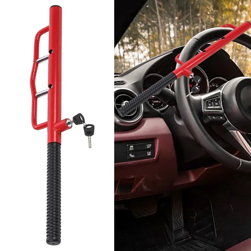 Car Steering Wheel Lock Heavy Duty Design Anti Theft Security 2 Keys UK Stock