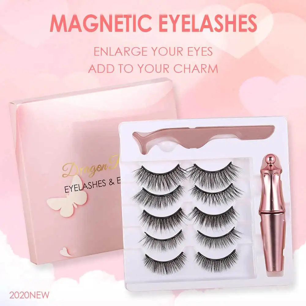 Mink Eyelashes Magnetic 5 Pairs of Magnets