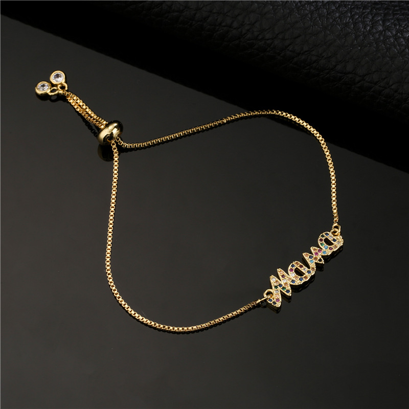 Classic MAMA Copper Micro Inlaid Color Zirconium Hand Jewelry