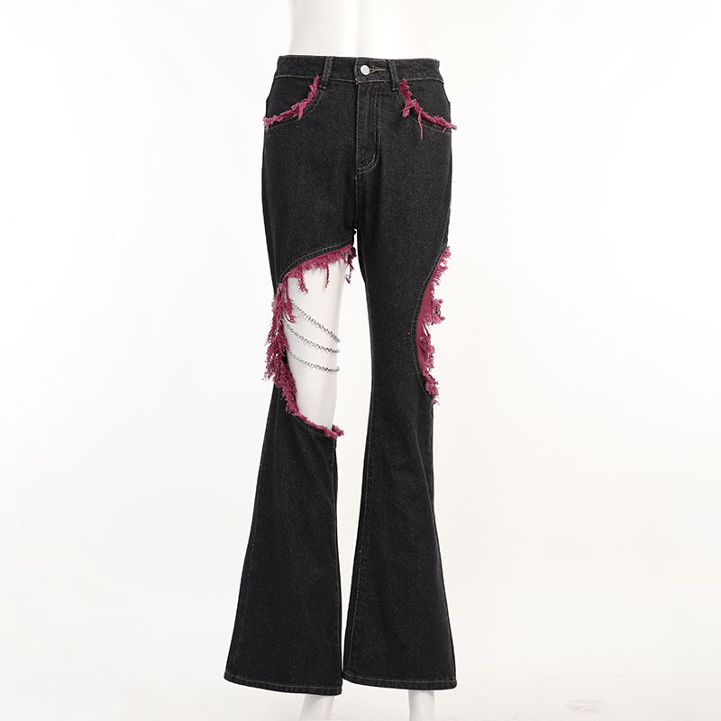 Title 10, Summer New High Street Retro Hollow Trend Pants