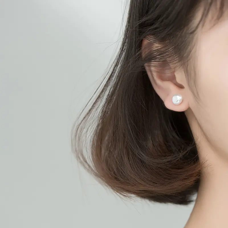 Baroque Pearl Earrings Women's Fashion Is Irregular