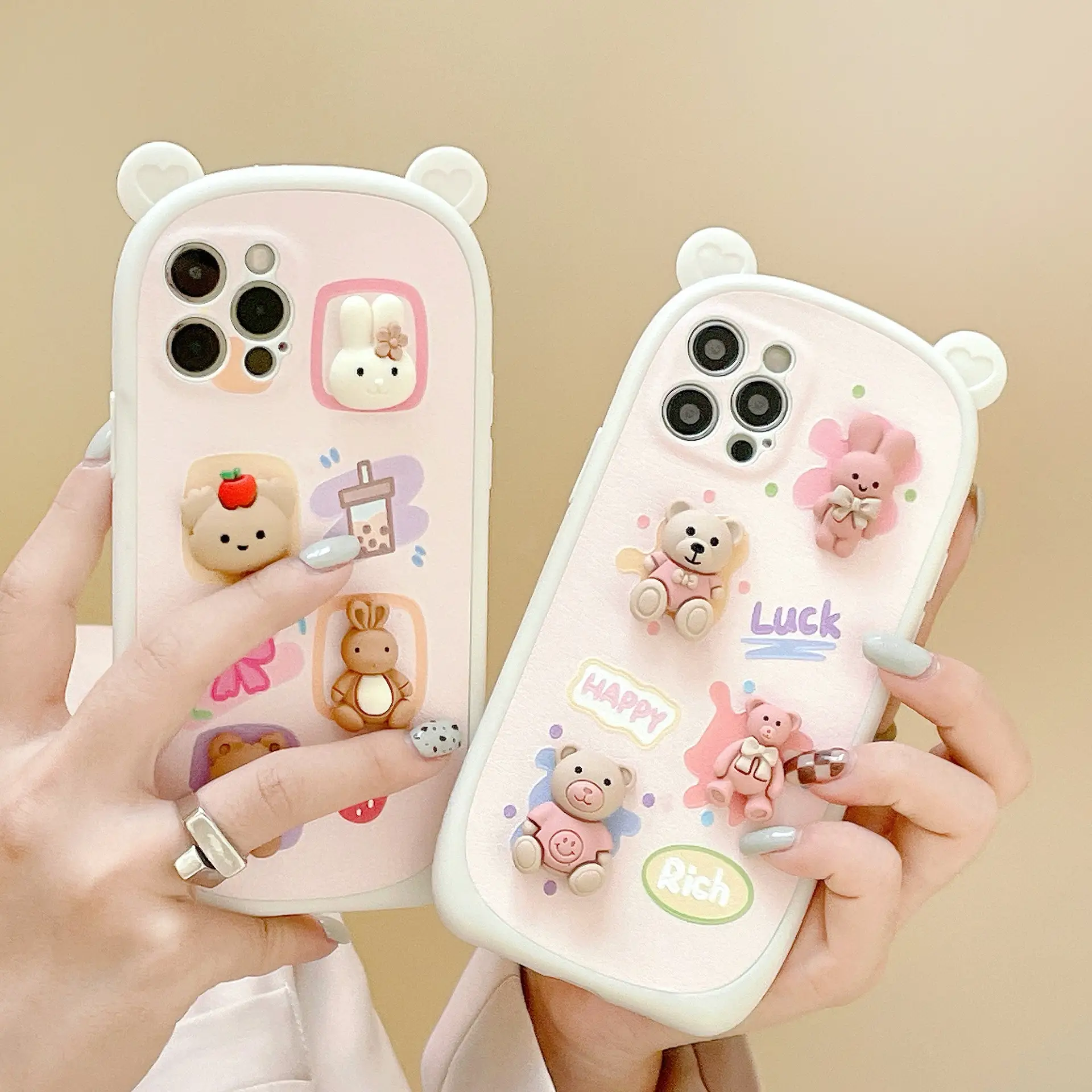 Three Dimensional Bear Mobile Phone Case Cute Female Ears
