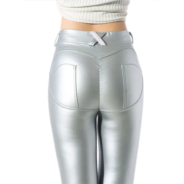 Women's Fashion High Elasticity Thickened Sports Yoga Pants Silver - Shop at LoveMi