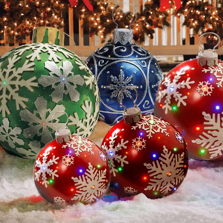 Christmas Ornament Ball Outdoor Pvc 60CM Inflatable Decorated PVC