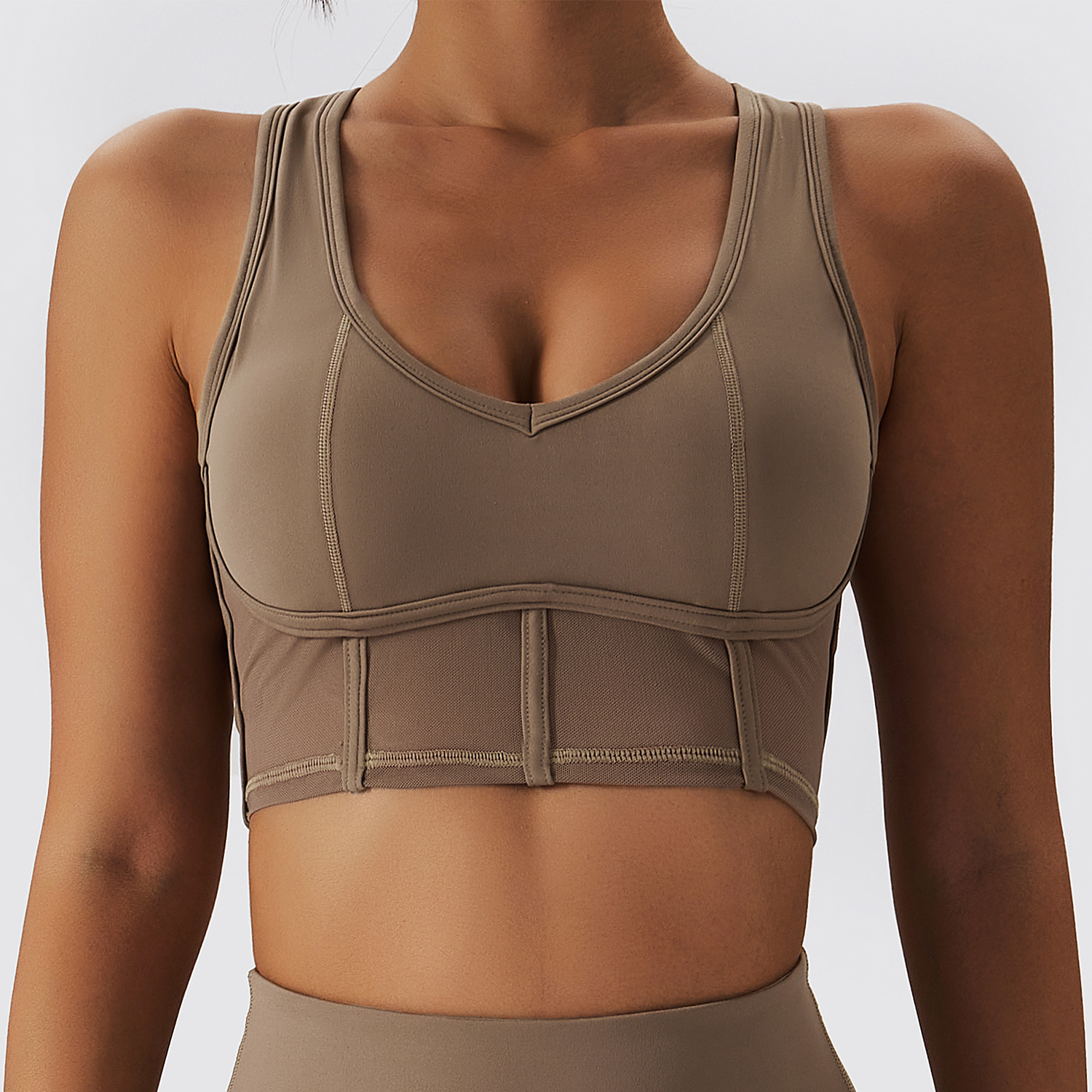 Title 5, Shock Proof Nude Fitness Vest Running Bra