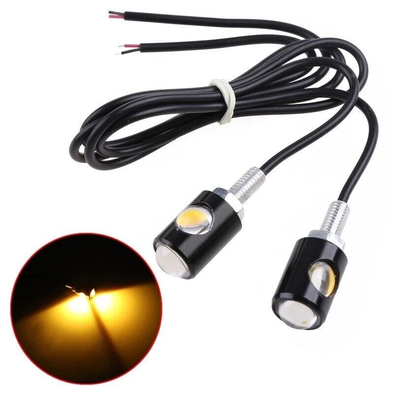 2X LED Black Micro Mini Tiny Small Indicators Turn Signal Motorcycle Motor Bike — image 4