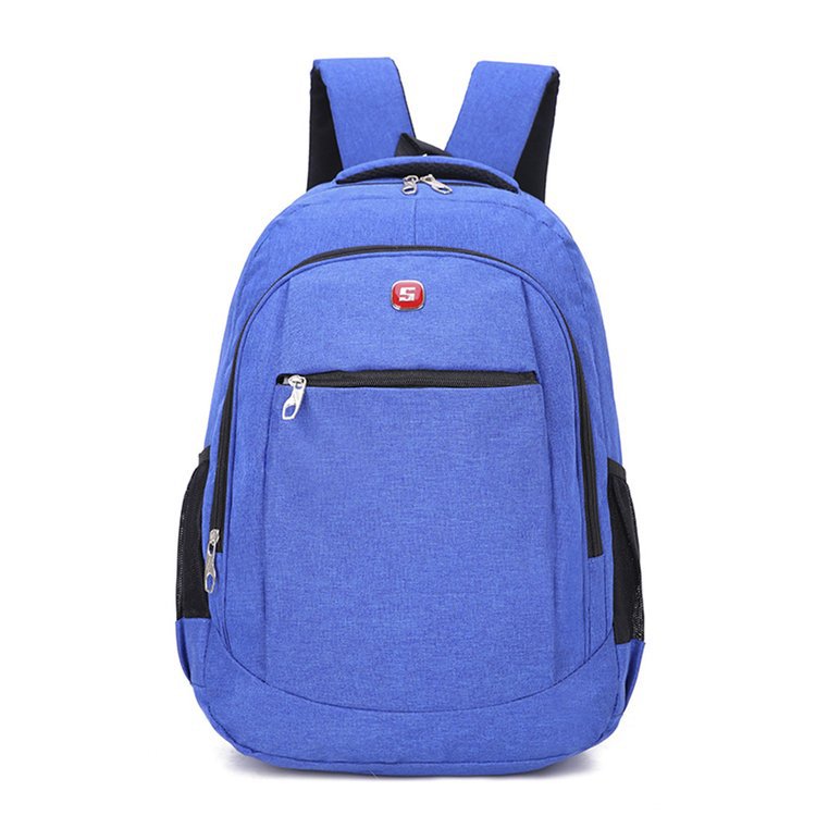 Backpack Solid Color Lightweight Student School Bag