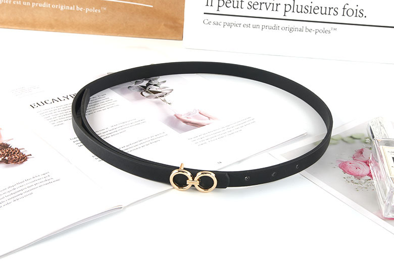 Retro Pin Buckle Snap Button Thin Belt Fashion