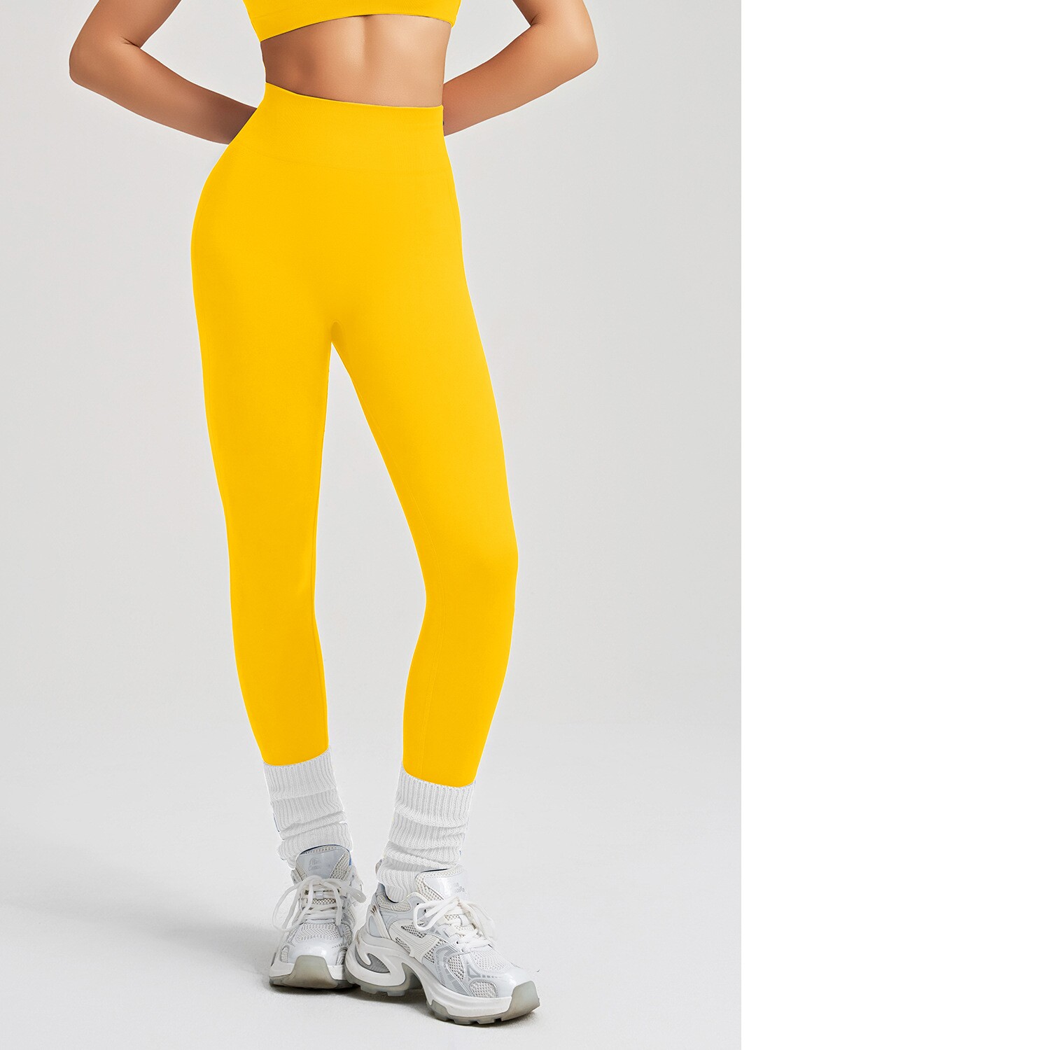 High-Elastic Seamless Knit Yoga Pants For Women, Peach Hip Lifting Workout Leggings For Training, Fitness & Running, Summer Style 10