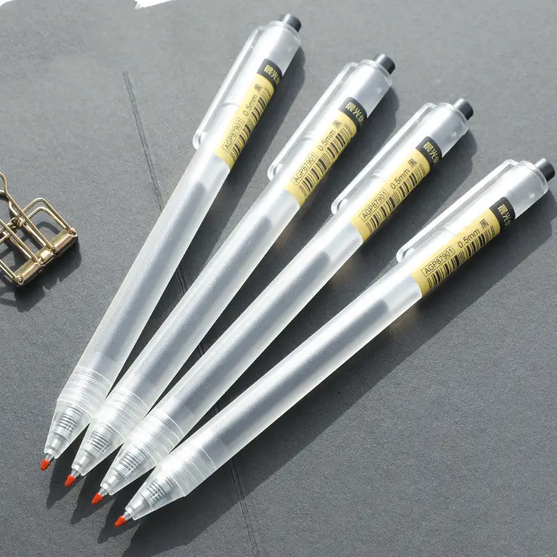Simple Frosted Stick Retractable Gel Pen Sets