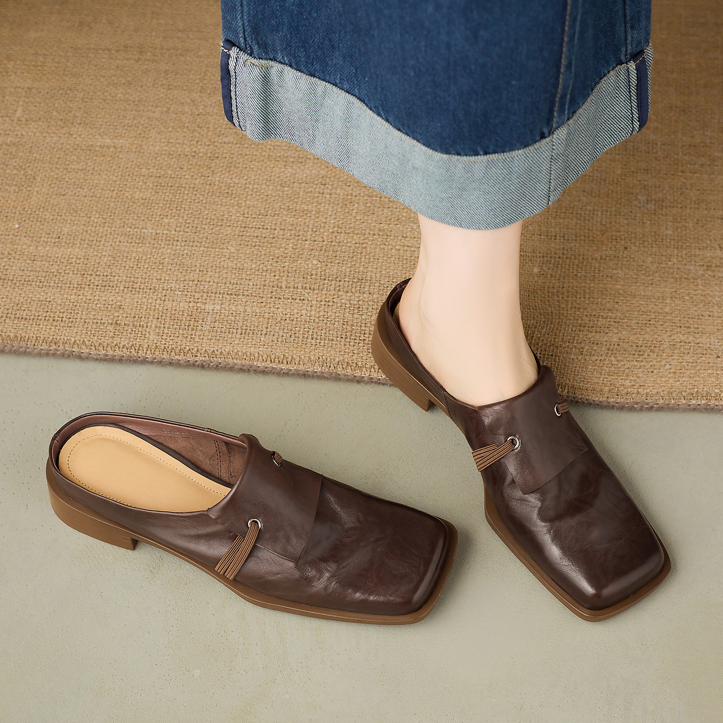 Slip-On Mule Slides Insole View - Sarah Express
