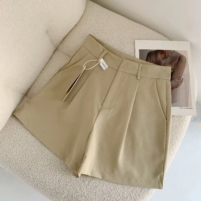 Women's Summer Thin High Waist Thin Casual All-match Loose Straight Shorts - Shorts