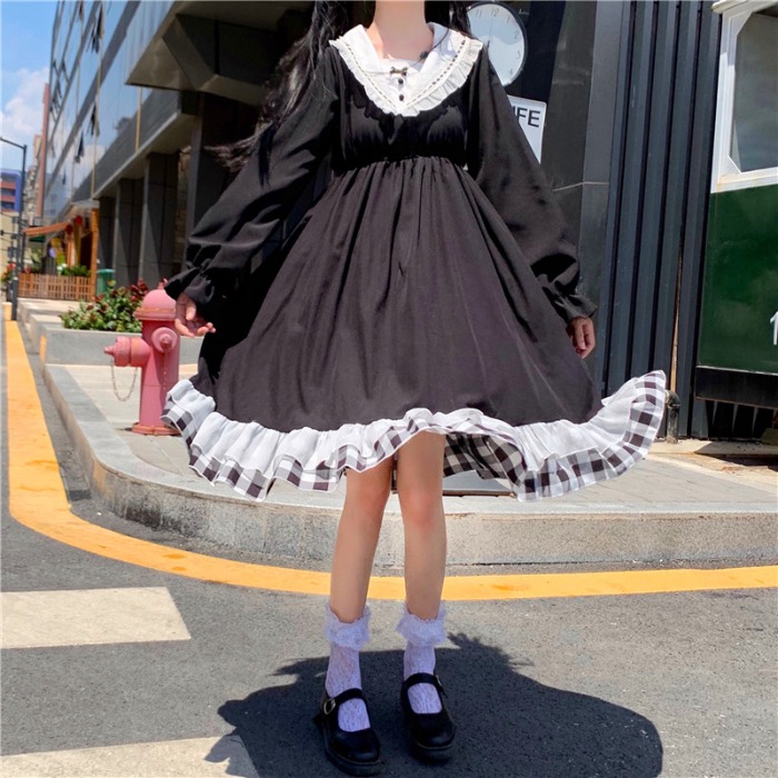Autumn Long-sleeved Skirt Japanese Sweet