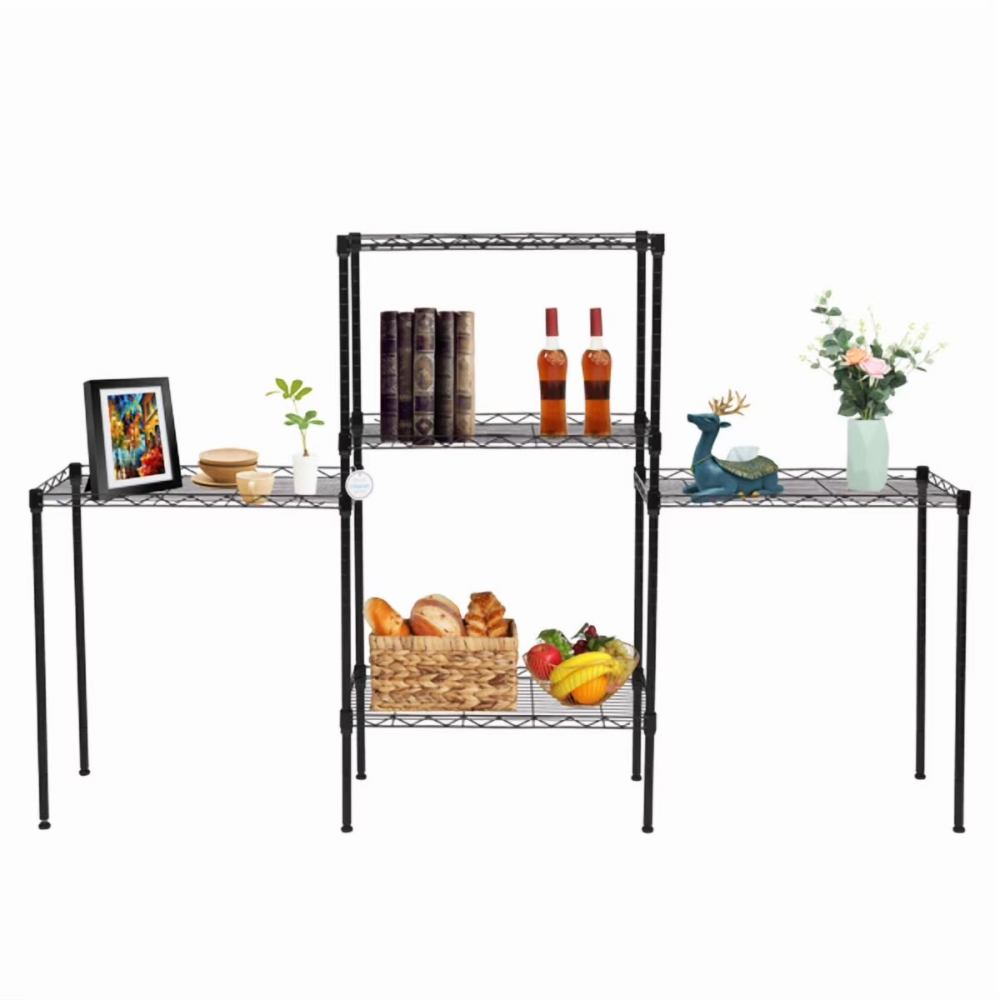 5-Tier Heavy Duty Storage Rack Shelving Unit, Black, 250 Kg Load Capacity