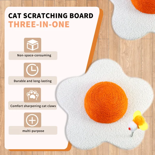 Three in one Cat Scratcher, Space saving Design, Durable Material, Comfortable Claw Grinding Experience, Multi functional Integration To Meet The D... - Shop at LoveMi