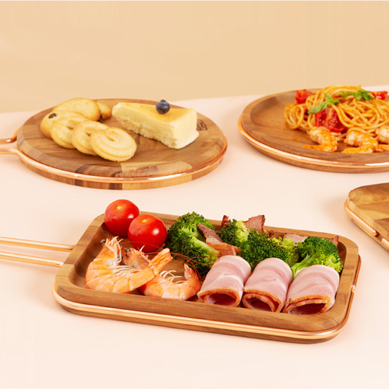 Title 2, Solid wood steak cutting fruit bread tray cutti...