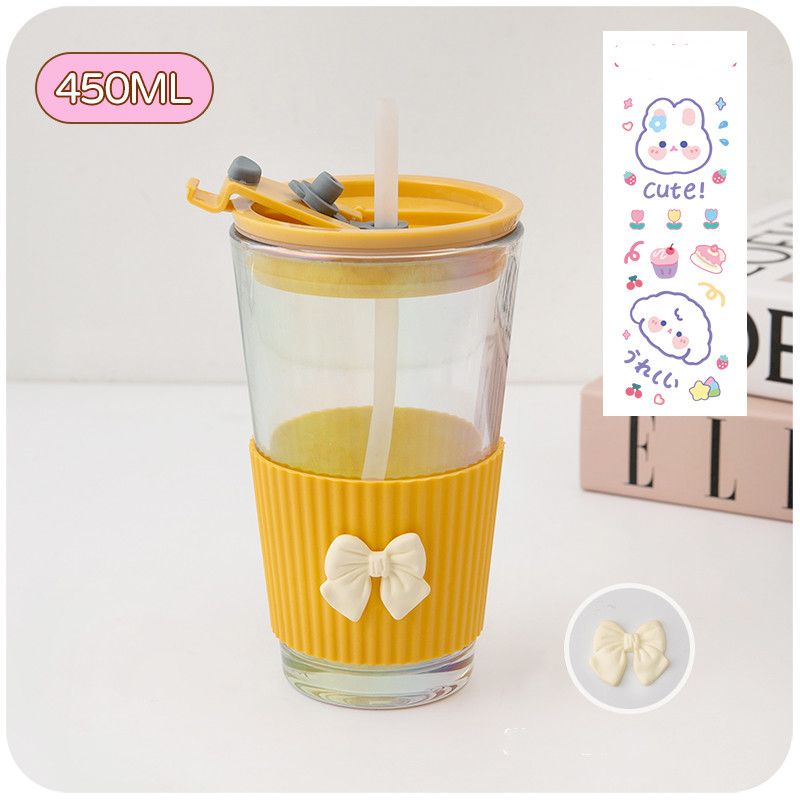 Sippy cup sticker bow